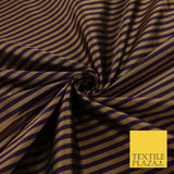 7 COLOURS - High Quality Striped Ticking Faux Silk Taffeta Dress Fabric