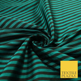 7 COLOURS - High Quality Striped Ticking Faux Silk Taffeta Dress Fabric