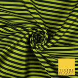 7 COLOURS - High Quality Striped Ticking Faux Silk Taffeta Dress Fabric