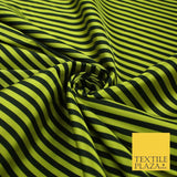 7 COLOURS - High Quality Striped Ticking Faux Silk Taffeta Dress Fabric