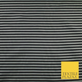 7 COLOURS - High Quality Striped Ticking Faux Silk Taffeta Dress Fabric