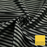 7 COLOURS - High Quality Striped Ticking Faux Silk Taffeta Dress Fabric