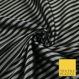 7 COLOURS - High Quality Striped Ticking Faux Silk Taffeta Dress Fabric