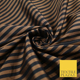 7 COLOURS - High Quality Striped Ticking Faux Silk Taffeta Dress Fabric