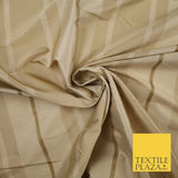 8 COLOURS - Fryetts Luxury Textured Multi Line Striped 100% PURE SILK Fabric