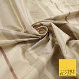 8 COLOURS - Fryetts Luxury Textured Multi Line Striped 100% PURE SILK Fabric