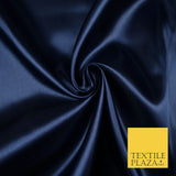 Plain Solid Smooth Shiny Lightweight Poly Satin Fabric Dress Lining Material 58"