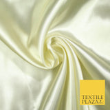 Plain Solid Smooth Shiny Lightweight Poly Satin Fabric Dress Lining Material 58"