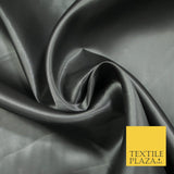 Plain Solid Smooth Shiny Lightweight Poly Satin Fabric Dress Lining Material 58"