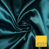 Plain Solid Smooth Shiny Lightweight Poly Satin Fabric Dress Lining Material 58"