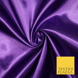 Plain Solid Smooth Shiny Lightweight Poly Satin Fabric Dress Lining Material 58"