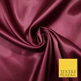 Plain Solid Smooth Shiny Lightweight Poly Satin Fabric Dress Lining Material 58"