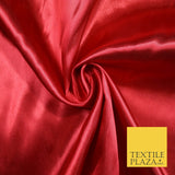 Plain Solid Smooth Shiny Lightweight Poly Satin Fabric Dress Lining Material 58"