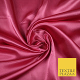 Plain Solid Smooth Shiny Lightweight Poly Satin Fabric Dress Lining Material 58"