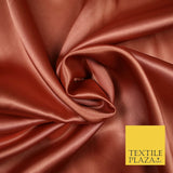 Plain Solid Smooth Shiny Lightweight Poly Satin Fabric Dress Lining Material 58"