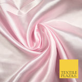 Plain Solid Smooth Shiny Lightweight Poly Satin Fabric Dress Lining Material 58"