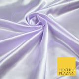 Plain Solid Smooth Shiny Lightweight Poly Satin Fabric Dress Lining Material 58"