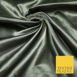 Plain Solid Smooth Shiny Lightweight Poly Satin Fabric Dress Lining Material 58"