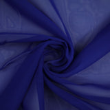 ROYAL BLUE / GREEN Plain Organza Feel Chiffon Georgette Sheer Dress Fabric 58"