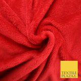 14 COLOURS - Premium Soft Double Sided Cuddle Fleece Fabric Material - 300GSM