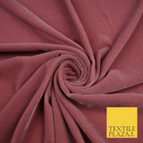 6 COLOURS - Soft Plain Non Stretch Micro Velvet Dress Fabric Material 54" Wide