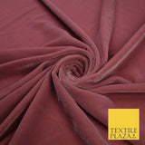 6 COLOURS - Soft Plain Non Stretch Micro Velvet Dress Fabric Material 54" Wide