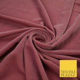 6 COLOURS - Soft Plain Non Stretch Micro Velvet Dress Fabric Material 54" Wide