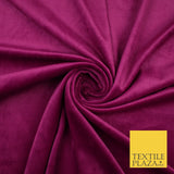 CERISE PINK Soft Plain Velvet Velour Fabric Stretch Spandex Material - 68" 9105