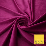 CERISE PINK Soft Plain Velvet Velour Fabric Stretch Spandex Material - 68" 9105