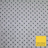 5 COLOURS - 3mm Dobby Pin Spot Polka Dot Mesh Net Tulle Dress Fabric 59" Wide