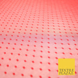 5 COLOURS - 3mm Dobby Pin Spot Polka Dot Mesh Net Tulle Dress Fabric 59" Wide