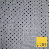 5 COLOURS - 3mm Dobby Pin Spot Polka Dot Mesh Net Tulle Dress Fabric 59" Wide