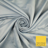 8 COLOURS -  Luxury Plain Smooth Dull Matt Bridal Satin Fabric Dress 56" Wide