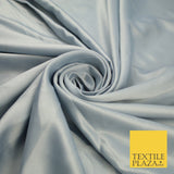 8 COLOURS -  Luxury Plain Smooth Dull Matt Bridal Satin Fabric Dress 56" Wide