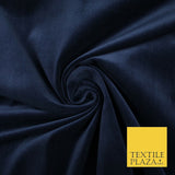 20 COLOURS- Plain 100% COTTON VELVET Fabric Non Stretch Material Dress Craft 45"