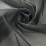 3M WIDE DARK GREY Plain ORGANZA Sheer Fabric Voile Draping Dress Wedding - 9772