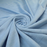 SKY BLUE Soft Velvet Velour Fabric Stretch Material 64" WIDE 9768