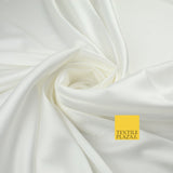 Premium Plain 2 Way Stretch Liquid Satin Silky Fabric Material Dress Bridal 48"