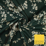 Bottle Green Sage Ditsy Floral Vine Metallic Textured Brocade Dress Fabric 9957