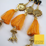 DEEP YELLOW SEQUIN Parandi Paranda Indian Tassels Mehndi Jago Hair Braid PR605