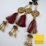 MAROON SEQUIN Parandi Paranda Indian Tassels Mehndi Jago Hair Braid PR606