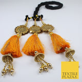 DEEP YELLOW SEQUIN Parandi Paranda Indian Tassels Mehndi Jago Hair Braid PR605