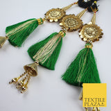 GREEN SEQUIN Parandi Paranda Indian Tassels Mehndi Jago Hair Braid PR604