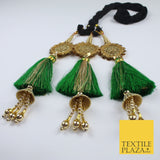 GREEN SEQUIN Parandi Paranda Indian Tassels Mehndi Jago Hair Braid PR604