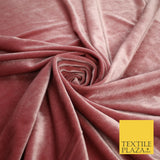 19 COLOURS - LUXURY Plush Plain Stretch Velvet Velour Fabric Material Craft 58"