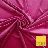 19 COLOURS - LUXURY Plush Plain Stretch Velvet Velour Fabric Material Craft 58"