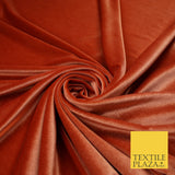 19 COLOURS - LUXURY Plush Plain Stretch Velvet Velour Fabric Material Craft 58"