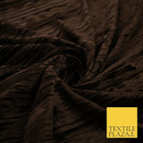 4 COLOURS- Crushed Lines Velvet Velour Fabric Material Backdrop Curtains Stretch