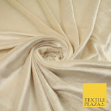 GOLD CREAM OLIVE Plain Soft Velvet Velour Fabric Stretch Dress Material 58" WIDE