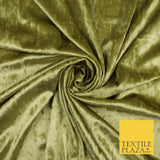 GOLD CREAM OLIVE Plain Soft Velvet Velour Fabric Stretch Dress Material 58" WIDE